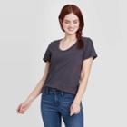 Women's Short Sleeve V-neck Relaxed Fit T-shirt - Universal Thread Gray