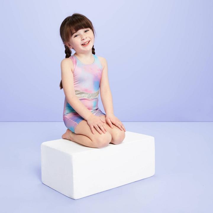 Toddler Girls' Retro Shortall Tie-dye Biketard - More Than Magic 2t, Girl's,