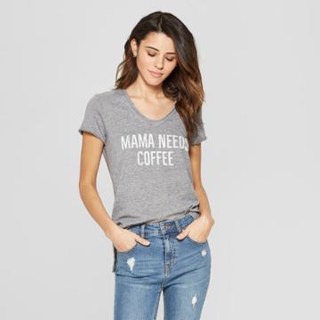 Grayson Threads Women's Short Sleeve Mama Needs Coffee T-shirt - Grayson Thread (juniors') Gray
