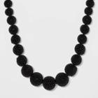 Seedbead Ball Necklace - A New Day Black/gold