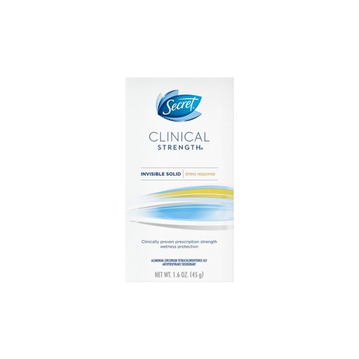 Secret Clinical Strength Stress Response Invisible Solid Antiperspirant And Deodorant