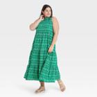 Women's Plus Size Sleeveless Dress - Universal Thread Green