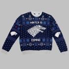 Men's Game Of Thrones Winter Is Here Crewneck Ugly Sweater - Blue L, Men's,