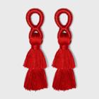 Sugarfix By Baublebar Stacked Tassel Earrings - Red