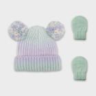 Baby Girls' 2pc Ombre Hat And Glove Sets - Cat & Jack Light Mint Green