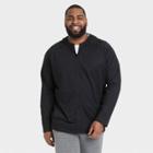 Men's Big & Tall Yoga Full Zip Hoodie - All In Motion Black