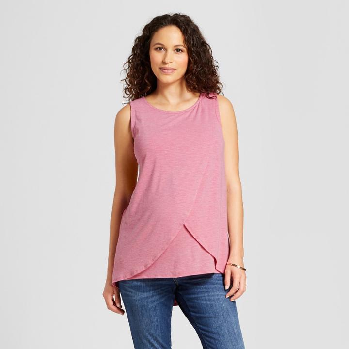 Maternity Crossover Panel Nursing Top - Isabel Maternity By Ingrid & Isabel Forever Berry L, Women's, Red