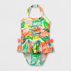Toddler Girls' Floral Skirt One Piece Swimsuit - Cat & Jack 3t, Girl's, Pink