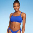 Juniors' Textured Bralette Bikini Top - Xhilaration Blue D/dd Cup