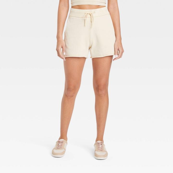 Women's Mid-rise French Terry Shorts 3 3/4 - Joylab Ivory