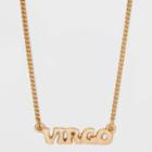 Zodiac Virgo Pendant Necklace - Wild Fable Gold