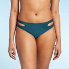 Women's Moderate Coverage Cut Out Hipster Bikini Bottom - All In Motion Teal