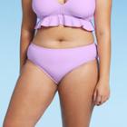 Juniors' Plus Size Hipster Bikini Bottom - Xhilaration Lavender X, Purple
