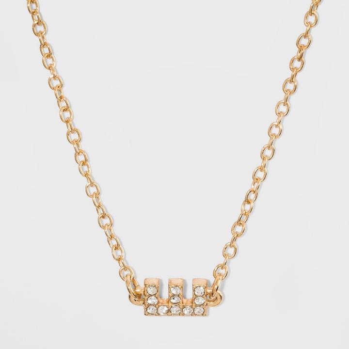 Sugarfix By Baublebar Alpha Pendant Necklace - Gold, Women's