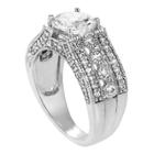 Journee Collection 4 3/8 Ct. T.w. Round-cut Cz Wedding Prong Set Ring In Sterling Silver - Silver,