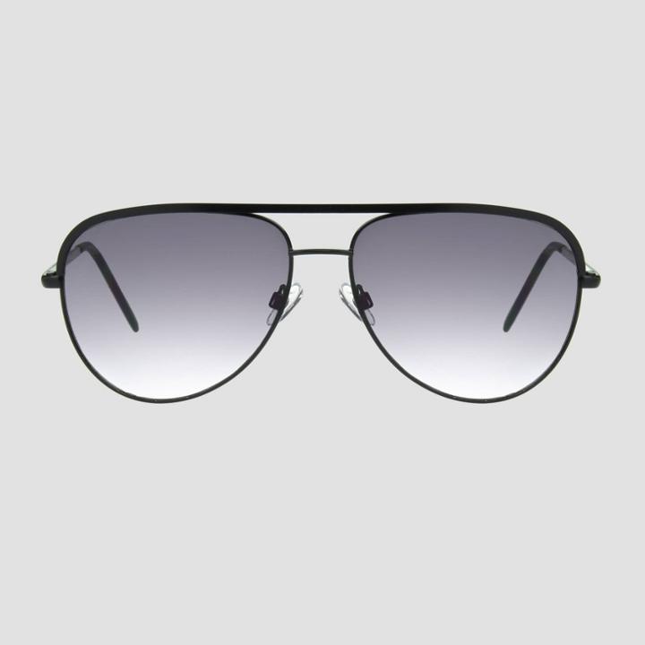 Men's Oversized Aviator Sunglasses With Gradient Lenses - Original Use Black