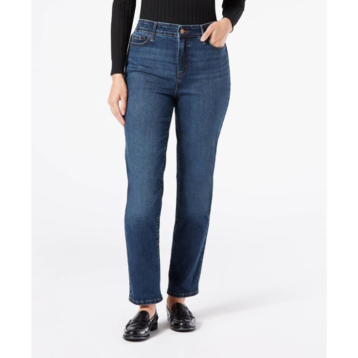 Denizen From Levi's Women's High-rise Sculpting Straight Jeans - Montauk