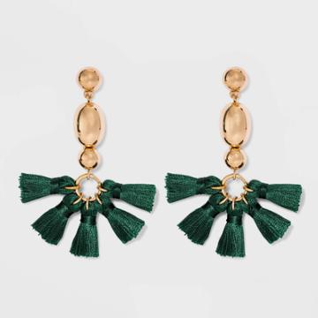 Sugarfix By Baublebar Fancy Tassel Earrings - Emerald, Green