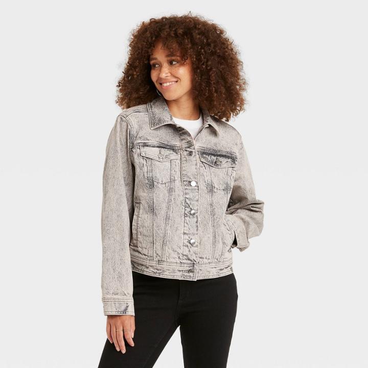 Women's Denim Jacket - Universal Thread Gray