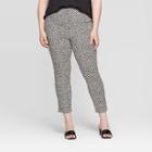 Women's Plus Size Animal Print Skinny Ankle Length Pants - Who What Wear White