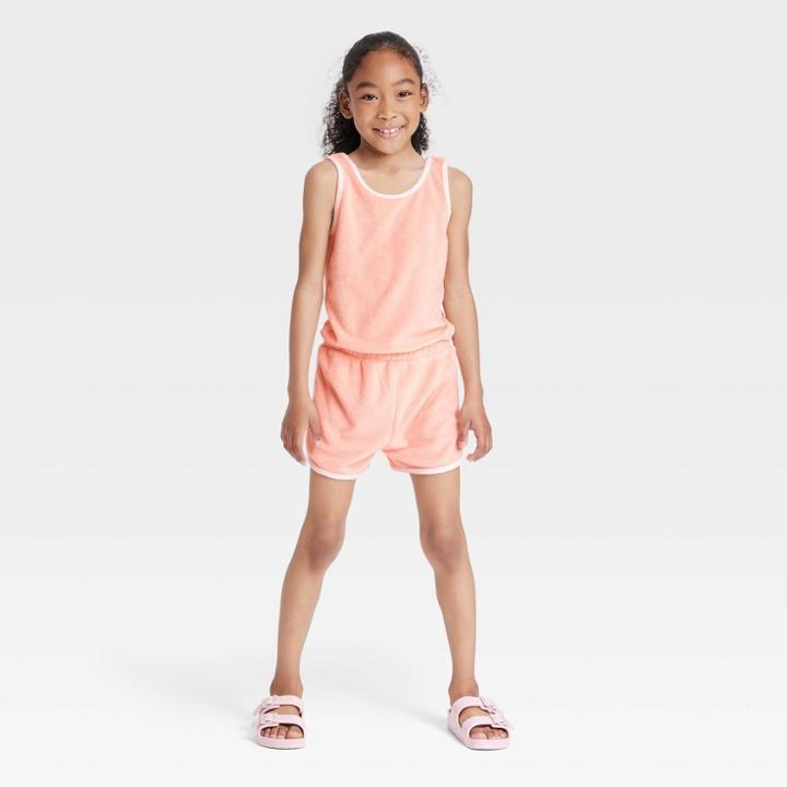 Girls' Sleeveless Romper - Cat & Jack Pink