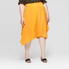 Women's Plus Size Mid-rise A Line Midi Skirt - Who What Wear Gold