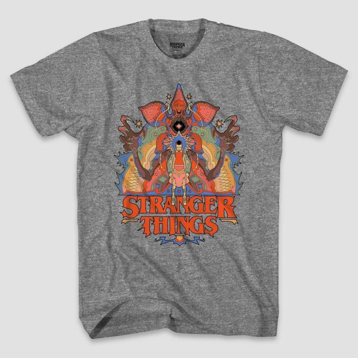 Men's Stranger Things Raul Urias Short Sleeve Graphic T-shirt - Heathered Gray
