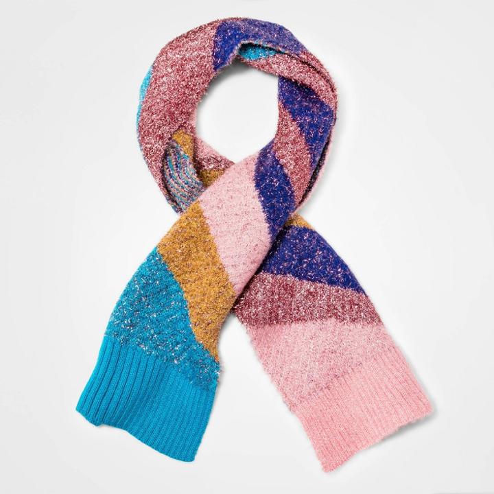 Girls' Colorblock Scarf - Cat & Jack Pink, Girl's,