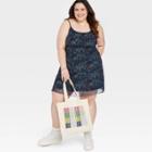 No Brand Pride Adult Plus Size Sleeveless A-line Dress - Floral