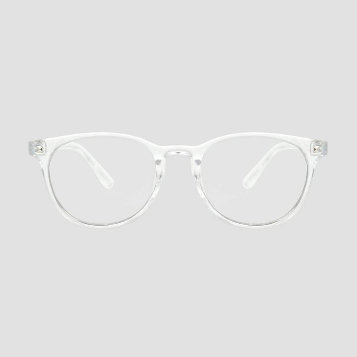 Men's Crystal Clear Blue Light Filtering Square Glasses - Original Use Clear