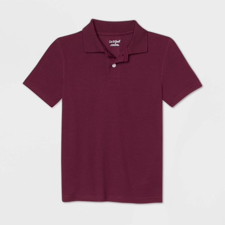 Petiteboys' Short Sleeve Performance Uniform Polo Shirt - Cat & Jack Burgundy