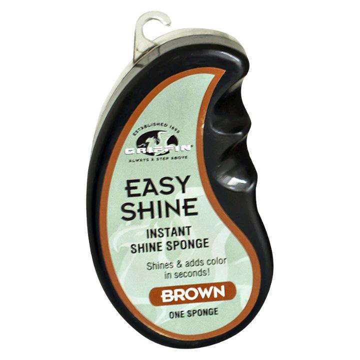 Griffin Easy Shine Instant Shoe Sponge - Brown,
