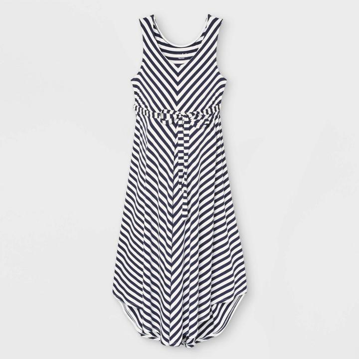 Striped Sleeveless Knit Maternity Dress - Isabel Maternity By Ingrid & Isabel Navy