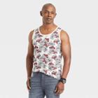 Men's Regular Fit U-neck Tank Top - Goodfellow & Co Red/floral Print