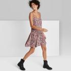 Women's Sleeveless Trapeze Swing Dress - Wild Fable Berry Floral Xs, Pink Floral