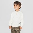 Toddler Boys' Henley Long Sleeve Pullover Sweater - Cat & Jack Heather Gray