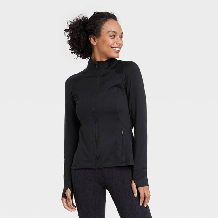 Women's Zip-front Jacket - All In Motion Black