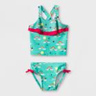 Baby Girls' Rainbow Tankini Swimsuit - Cat & Jack Turquoise