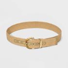 Women's Bamboo Buckle Stretch Straw Strap Belt - A New Day Natural S, Women's, Size: