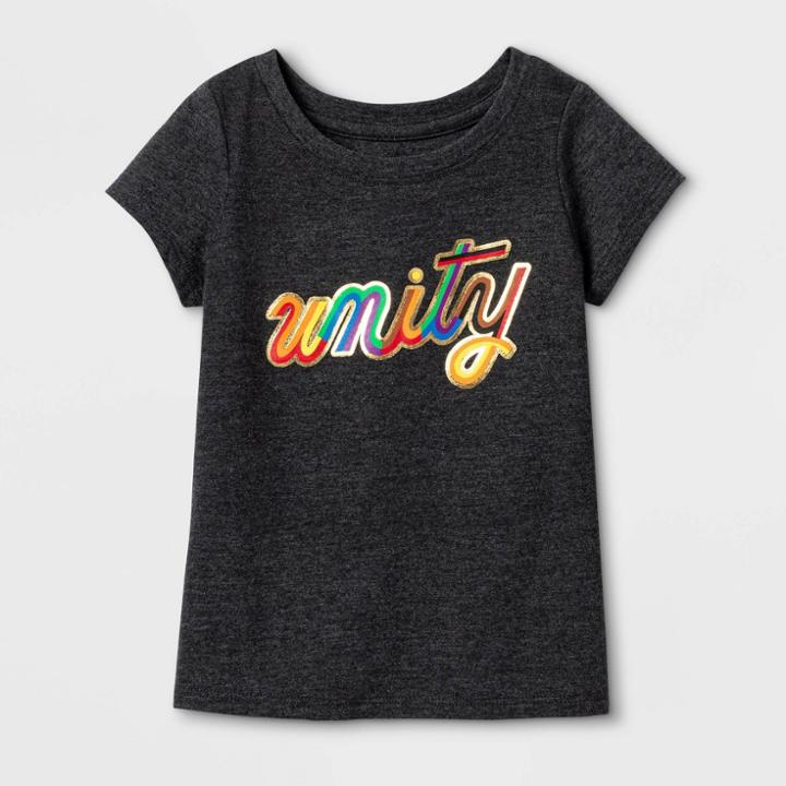 Toddler Girls' 'unity' Graphic T-shirt - Cat & Jack Gray