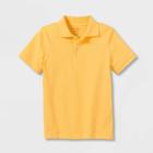 Plusboys' Short Sleeve Pique Uniform Polo Shirt - Cat & Jack Yellow