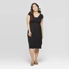 Maternity Short Sleeve V-neck Wrap Front Nursing Dress - Isabel Maternity By Ingrid & Isabel Black Xs, Infant Girl's