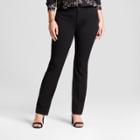 Women's Bootcut Curvy Bi-stretch Twill Pants - A New Day Black 0s,