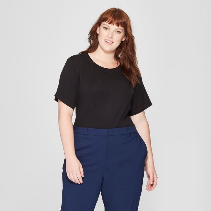 Target Women's Plus Size Short Sleeve Crew Neck T-shirt - Prologue Black