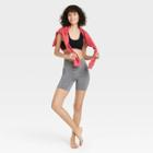 Women's Seamless Crossover Waistband Bike Shorts - Colsie Gray