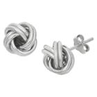 Tiara Love Knot Earrings In Sterling Silver, Women's