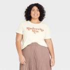 Doe. Women's Plus Size Madrecita Mia Short Sleeve Graphic T-shirt - Cream