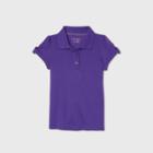 Petitetoddler Girls' Short Sleeve Interlock Uniform Polo Shirt - Cat & Jack Purple