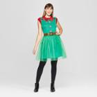 33 Degrees Women's Elf Ugly Christmas Dress - 33degrees - Green