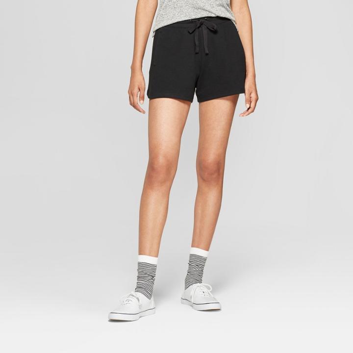 Women's Pull-on Knit Shorts - A New Day Black